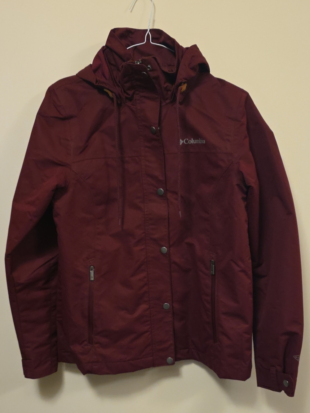 Women's Hooded Deep Wine Color Jacket